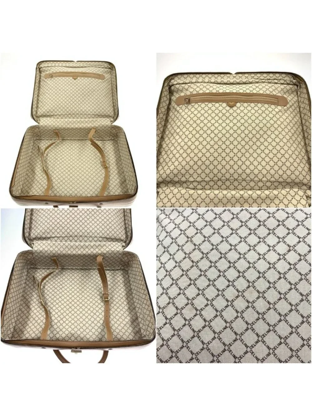 Celine Macadam Travel Bag Suitcase Light Brown